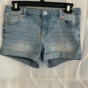 Celebrity Pink, Light Blue, Rolled Cuff, Jean Shorts, Size 5/27